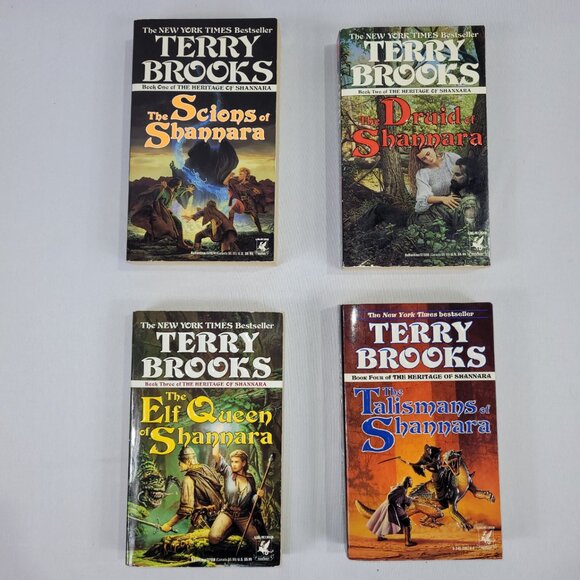 Terry Brooks Set 4 Books Heritage of Shannara Paperback Fantasy Novel - Picture 2 of 2